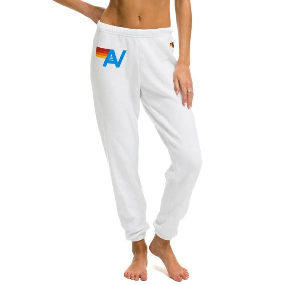 Aviator Nation Logo Sweatpants White Size S